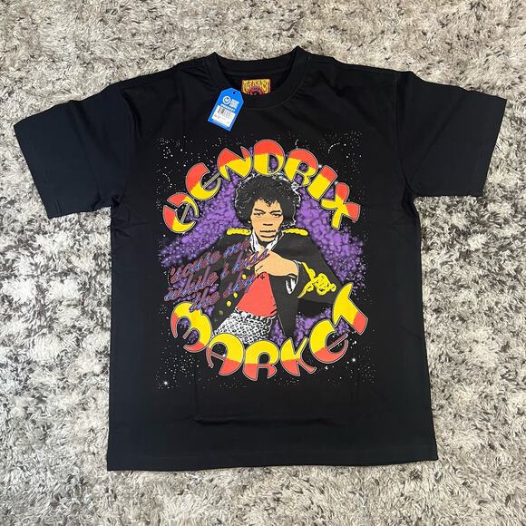 Chinatown MARKET X Jimi Hendrix Kiss The Sky Graphic Tee T-Shirt Black Large - Picture 1 of 4